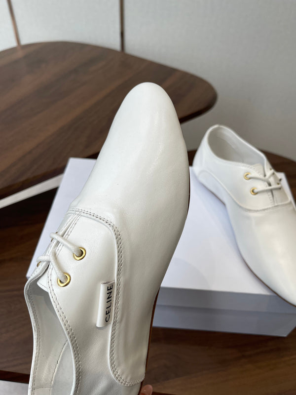 CL Ballet Lace-Up Shoe White Lambskin 790670