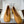 MM Split Toe Low Heel 3cm Tan Textured Leather 890032