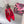 DC Slingback Pumps Red Silk & Sheepskin 343143