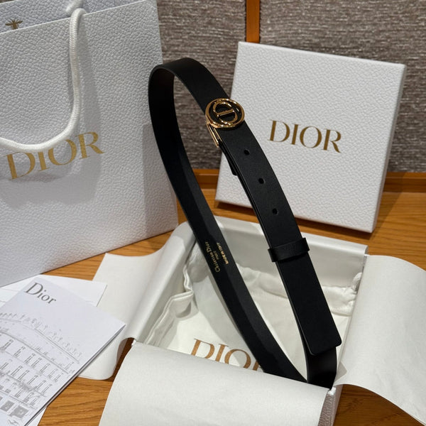 Dior Belt Black Gold Smooth Cowhide 193846