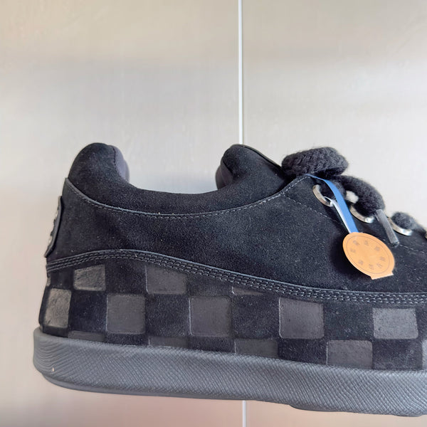 LV x Ingo Casual Sports Shoes 50mm Black Embossed Damier Graphine Suede 459769