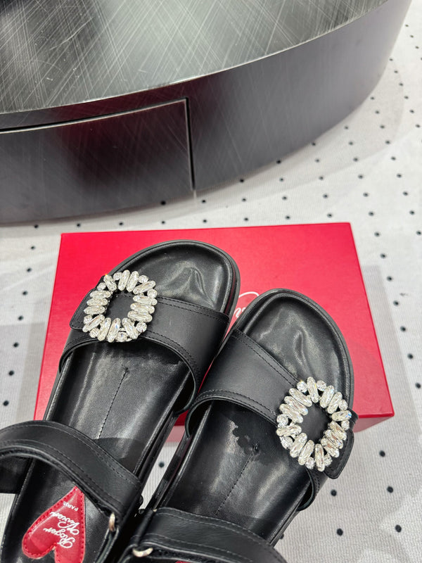 Viv 25 PlatForm Sandals Black Sheepskin 295960