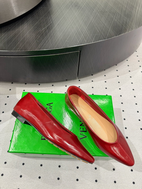 BV 26s Ballet Flats Red Calfskin