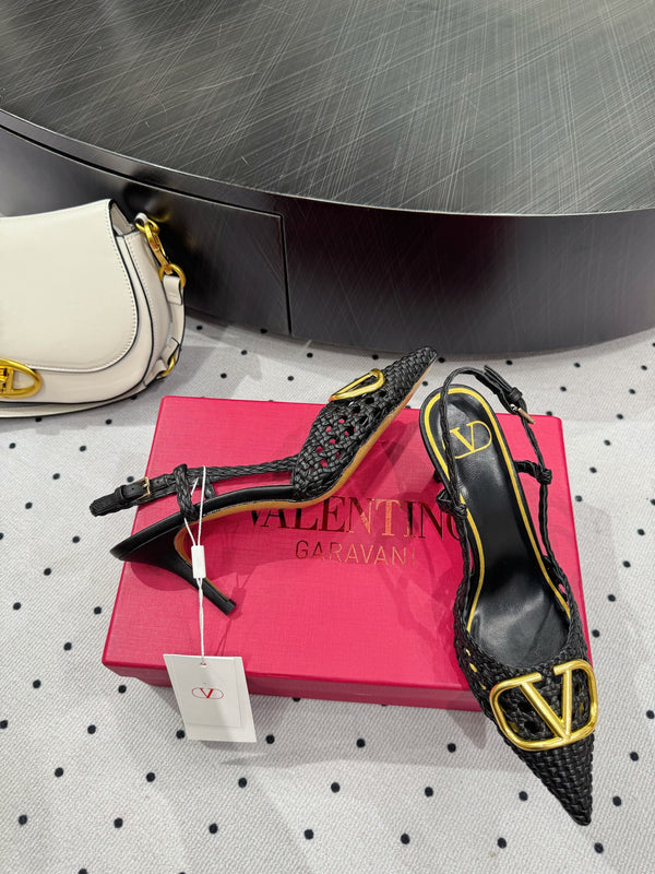 VT 25 Weaving Slingback Black Sheepskin 326699
