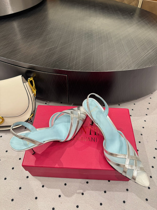 VT 25 Mesh Slingback Silver Sheepskin 327589