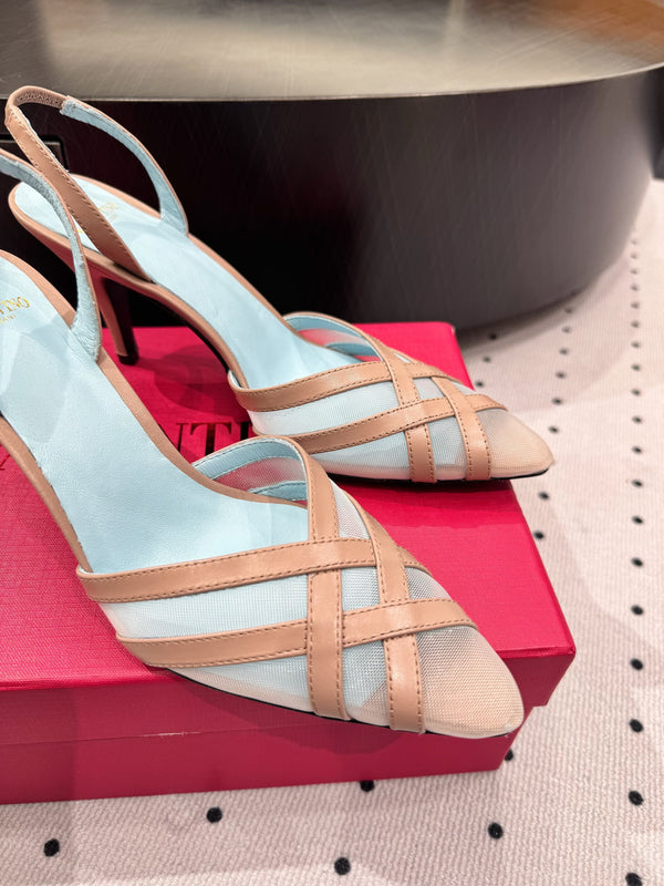 VT 25 Mesh Slingback in pelle di pecora rosa 327590
