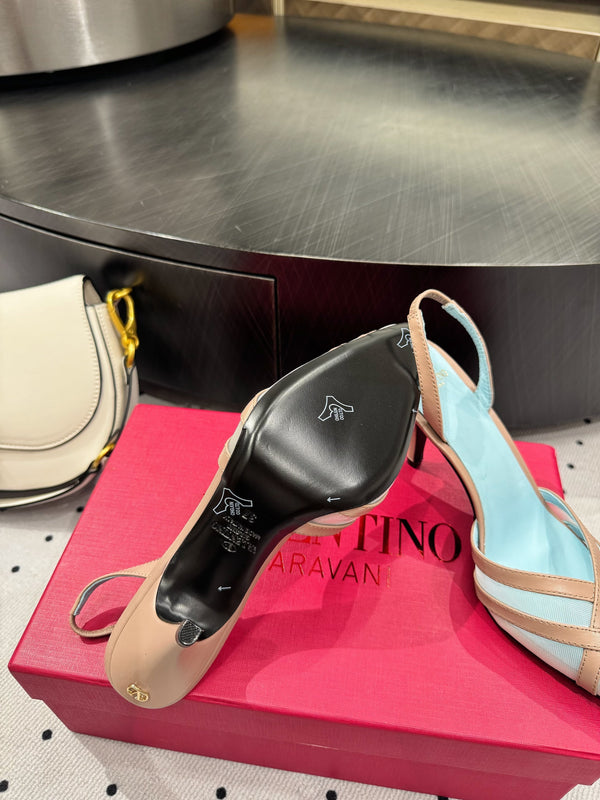 VT 25 Mesh Slingback in pelle di pecora rosa 327590