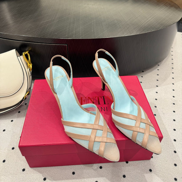 VT 25 Mesh Slingback in pelle di pecora rosa 327590