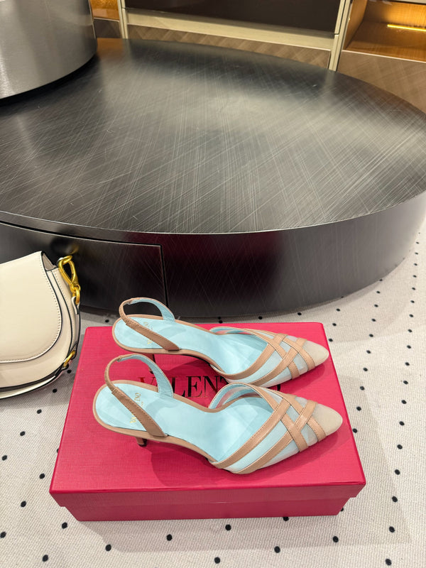 VT 25 Mesh Slingback in pelle di pecora rosa 327590
