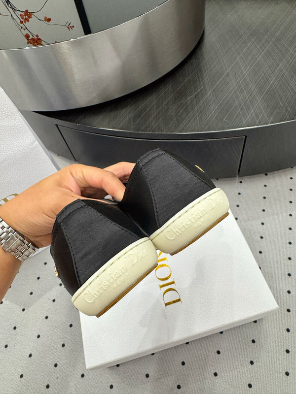 Dior Lucky Sneaker Black Satin 618071