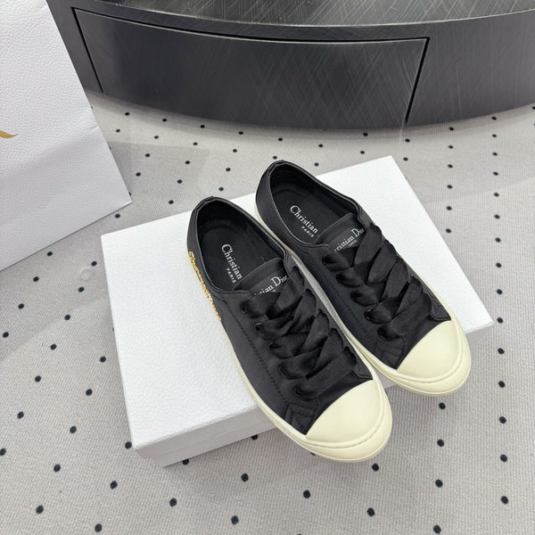 Dior Lucky Sneaker Black Satin 618071