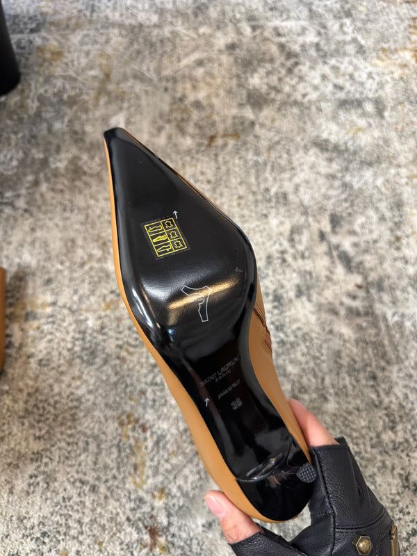 YSL 2025 Short Boot Tan Cowhide 571305