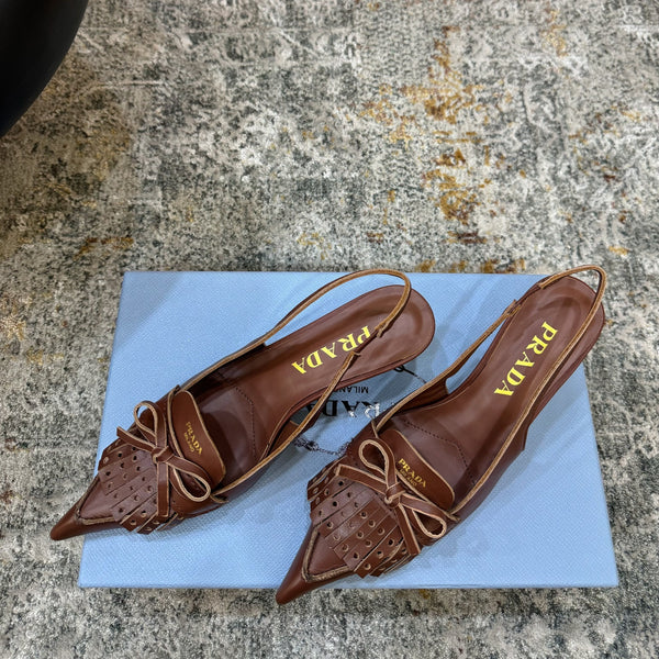 Pra 26s Slingback 6cm Coffee Cowhide 804086