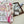 CD Twilly Mini Scarf 105cm White Dark Pink Mulberry Silk 969064