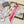 CD Twilly Mini Scarf 105cm White Dark Pink Mulberry Silk 969064