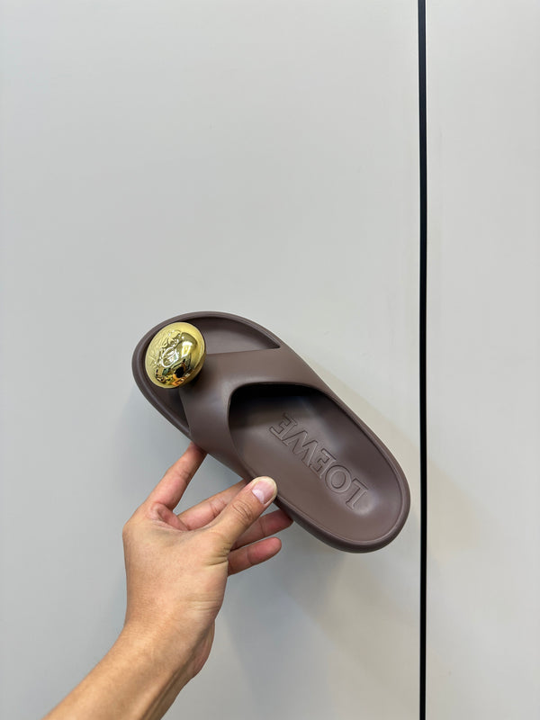 Loewe 25 Foam Slide Brown Rubber
