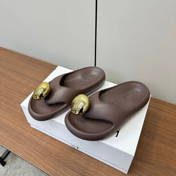 Loewe 25 Foam Slide Brown Rubber