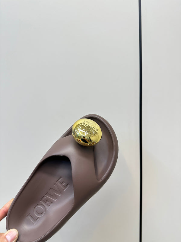 Loewe 25 Foam Slide Brown Rubber