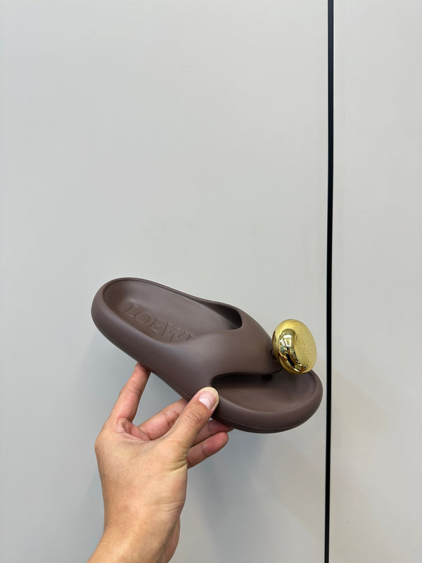 Loewe 25 Foam Slide Brown Rubber
