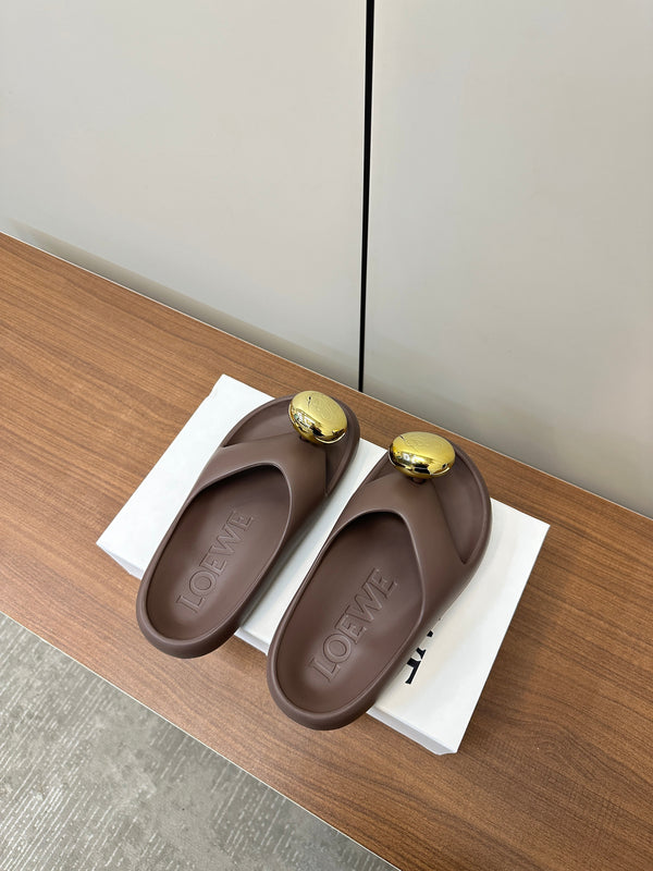 Loewe 25 Foam Slide Brown Rubber