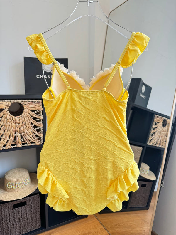 Chanel Ruffles And Floral One- Swimsuit 185847