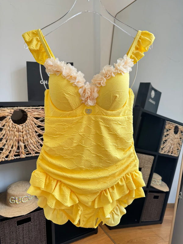 Chanel Ruffles And Floral One- Swimsuit 185847