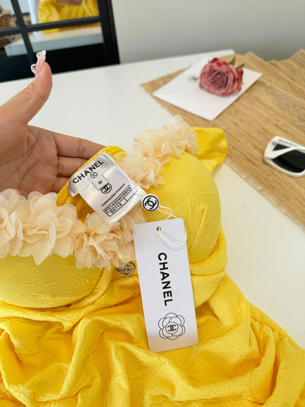 Chanel Ruffles And Floral One- Swimsuit 185847