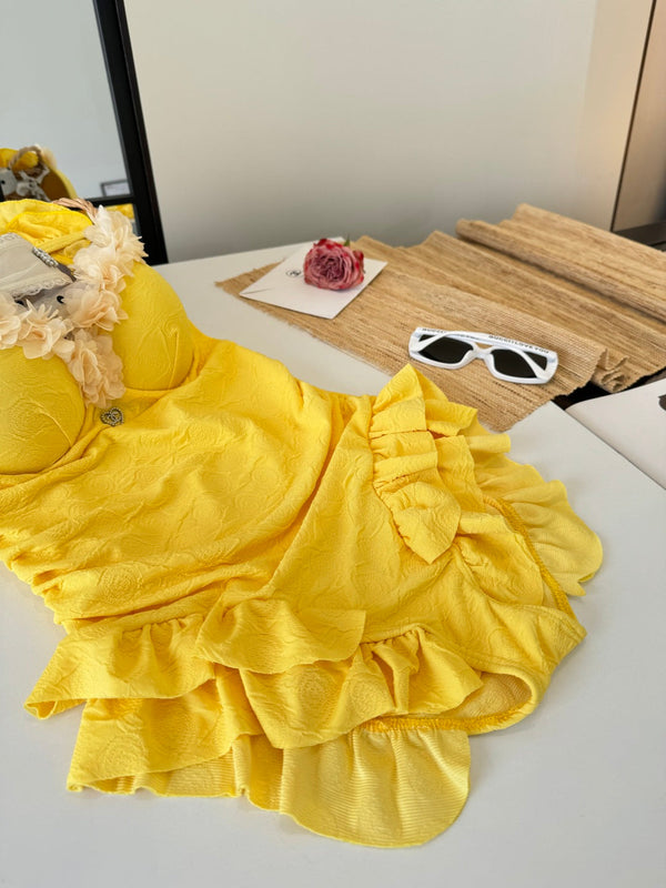 Chanel Ruffles And Floral One- Swimsuit 185847