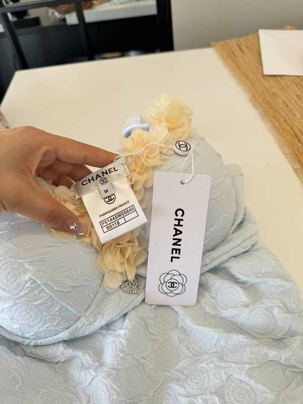 Chanel Ruffles And Floral One- Swimsuit 185848