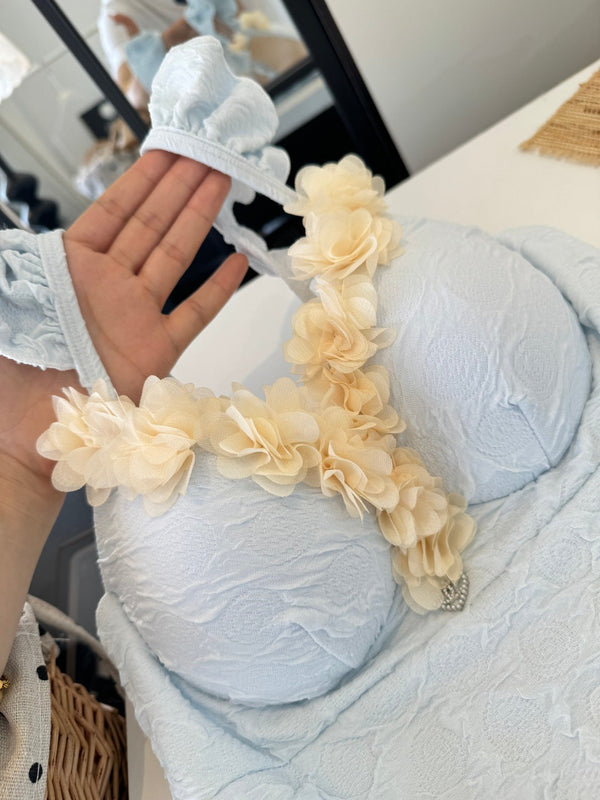 Chanel Ruffles And Floral One- Swimsuit 185848