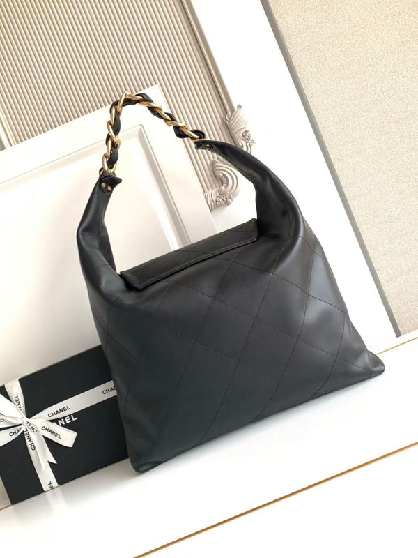 CC 2025 Bag 53cm Black Gold Calfskin 300852