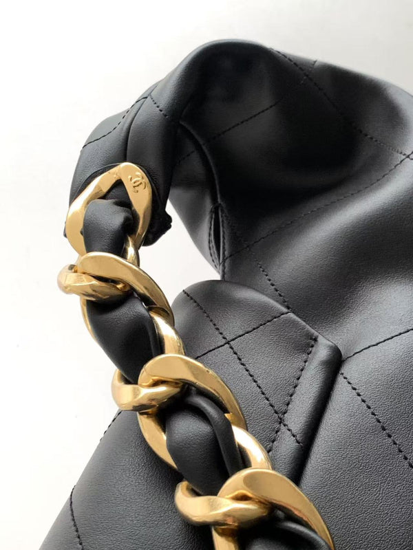 CC 2025 Bag 43cm Black Gold Calfskin 300854