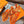 HM 25s Scarf 140cm Orange Colorful Cashmere Silk 962470