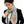 LV Double-Sided Shawl Scarf 140cm Gray Black Silk Cashmere 976739