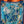 HM 26s Double-sided Scarf 140cm Blue Turquoise Silk Cashmere 153161