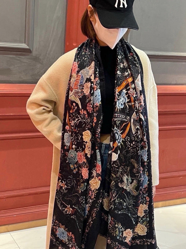 CD 26s Scarf 140cm Silk & Cashmere 300233