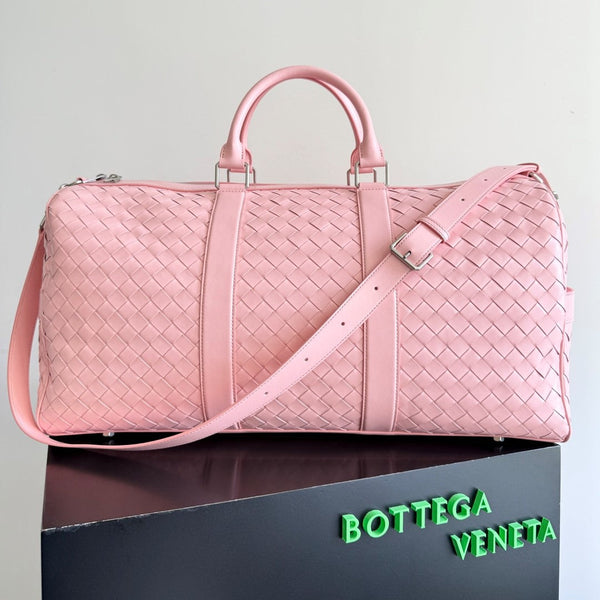 Borsone replica Bottega Veneta BV 25s in pelle intrecciata rosa