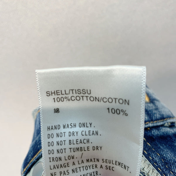 CD Jeans brodé trèfle à quatre feuilles Coton délavé bleu 350918