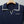 Miu SS26 Knitted Collared Lace Beaded Logo Top Dark Blue Cotton Silk 350905