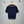 Miu SS26 Knitted Collared Lace Beaded Logo Top Dark Blue Cotton Silk 350905