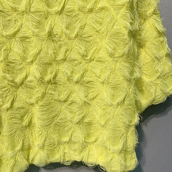 CC SS26 Haut en mousseline orné de plumes Mousseline fluo 350965