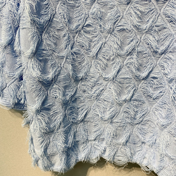 CC SS26 Haut en mousseline orné de plumes Bleu clair en mousseline 350966