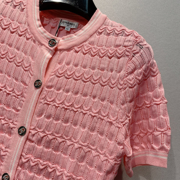 CC 2026 Openwork Knit Sweater Cardigan 402075