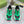 GG Men's Rhyton Sneaker Green White Calfskin 528952