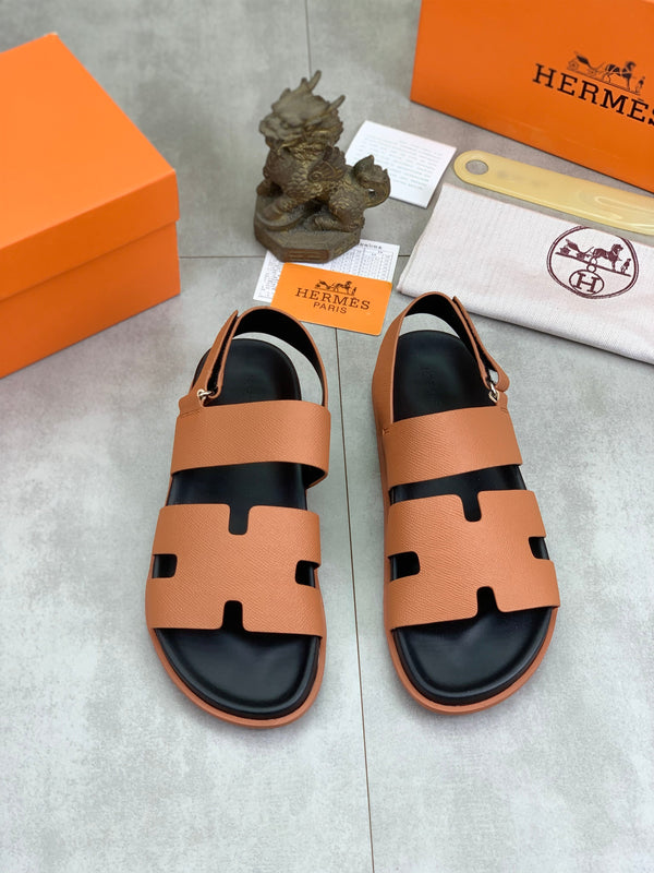 HM Men's Chypre Sandals Brown Calfskin 645505