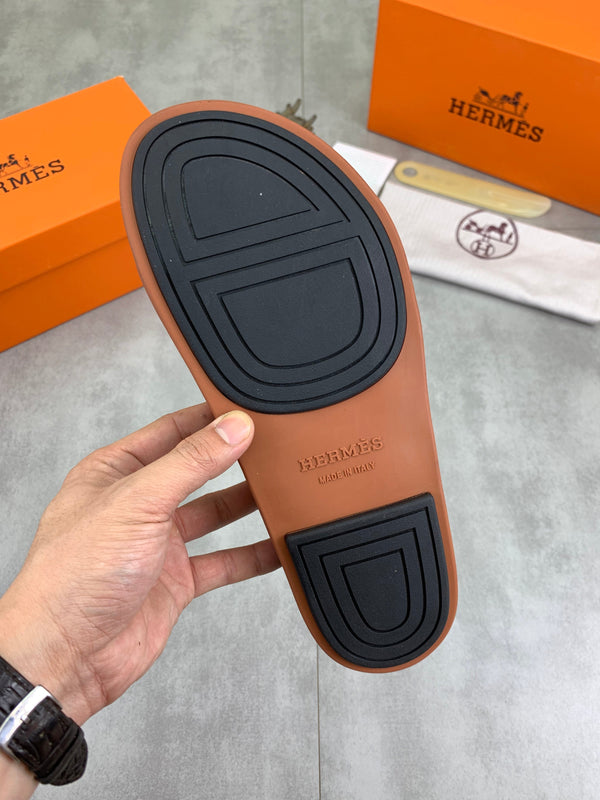 HM Men's Chypre Sandals Brown Calfskin 645505