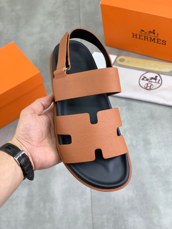 HM Men's Chypre Sandals Brown Calfskin 645505