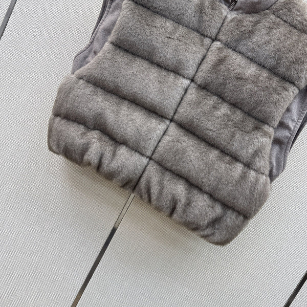 BC 26s Down Vest Grey Goose Down Filling Plush Fabric 419303