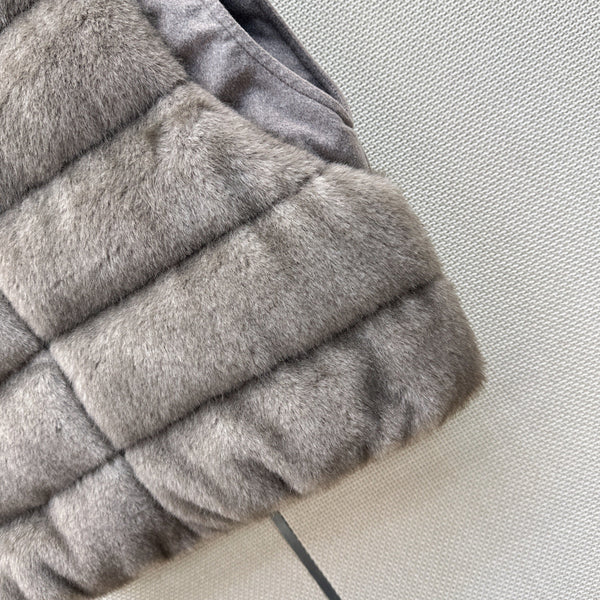 BC 26s Down Vest Grey Goose Down Filling Plush Fabric 419303