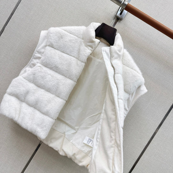BC 26s Down Vest White Goose Down Filling Plush Fabric 419304